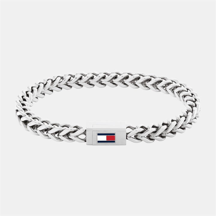 Tommy Hilfiger Men's Silver ’S Chain Bracelet in Size 190mm, Sports Direct