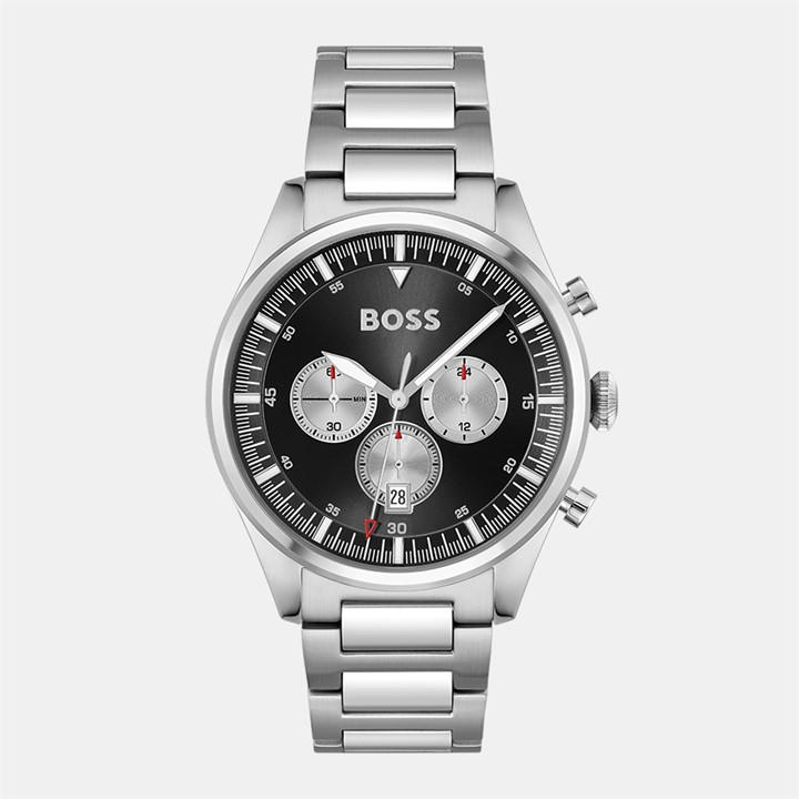 Hugo Boss Analogue Quartz Mens Wrist Watch Black & Silver HB1513712 - Image 4