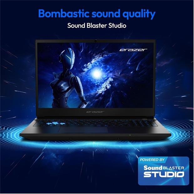 Black - Medion - Erazer Scout 15.6 Inch Gaming Laptop – Intel Core i5-13420H Nvidia RTX 5050 Windows 11 Home