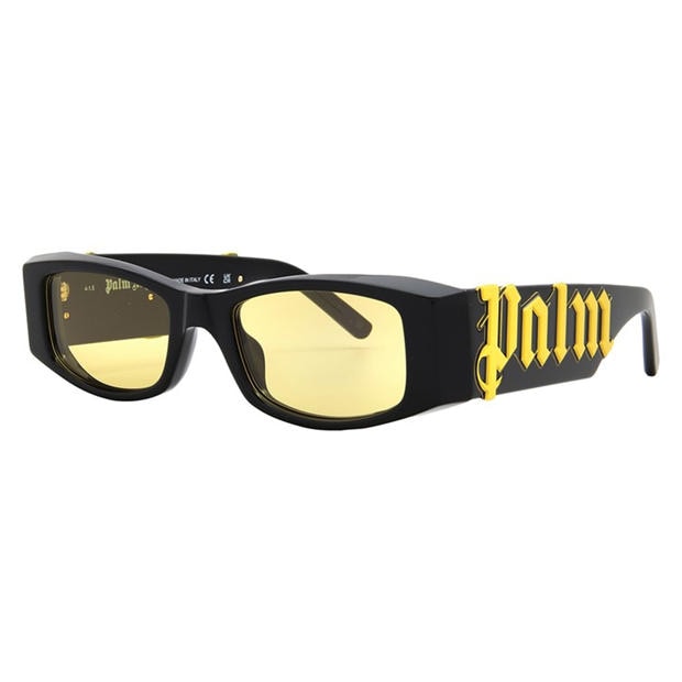 Black Yellow - PALM ANGELS - Men's Angel Rectangle Sunglasses