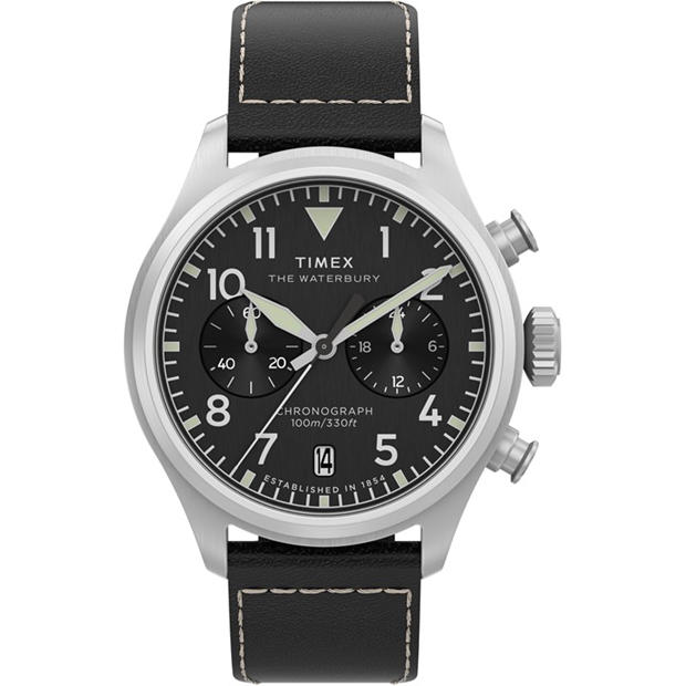 Черно/сребро - Timex - Men's Waterbury Analogue Quartz Watch