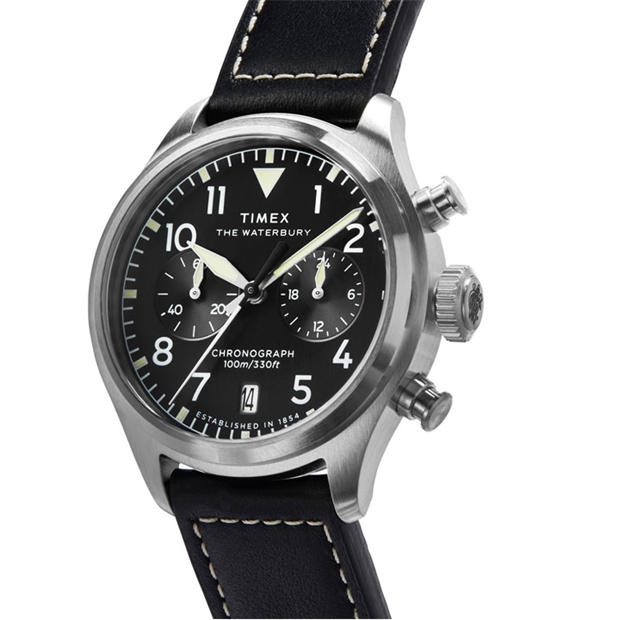Черно/сребро - Timex - Men's Waterbury Analogue Quartz Watch