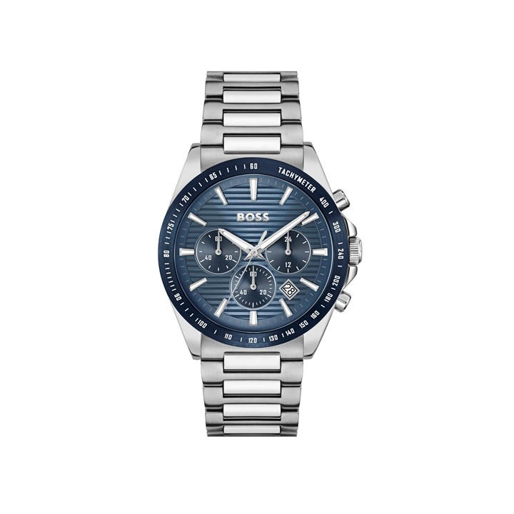 Boss Men's Silver Strike Chronograph Watch, Sports Direct