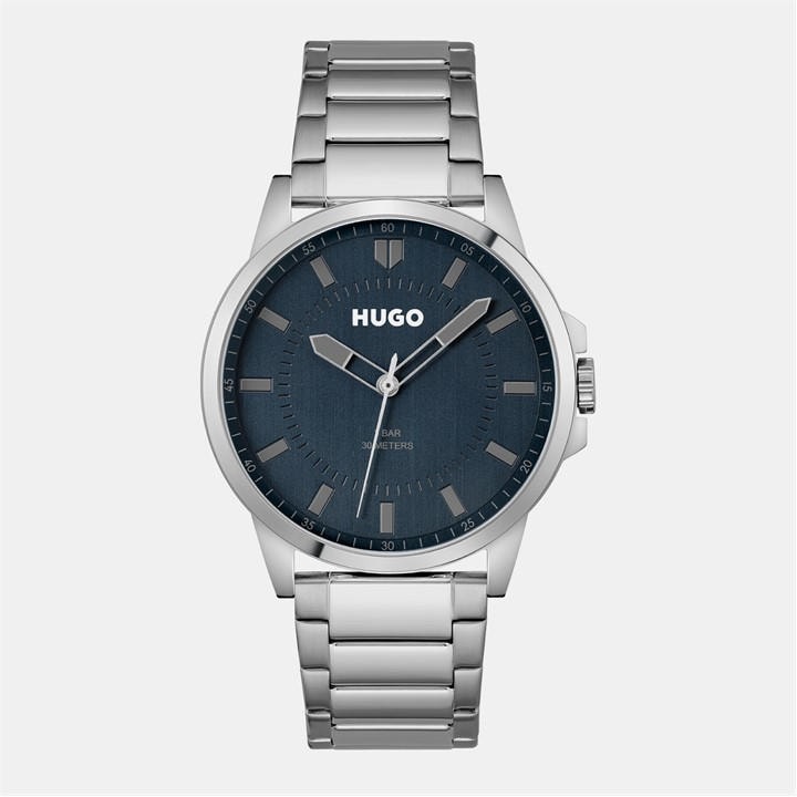 Hugo Men's Silver First Watch, Sports Direct