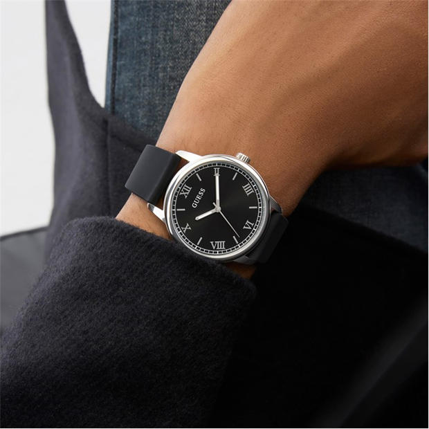 Black/Silver - Guess - Men's Chandler Analogue Quartz Watch