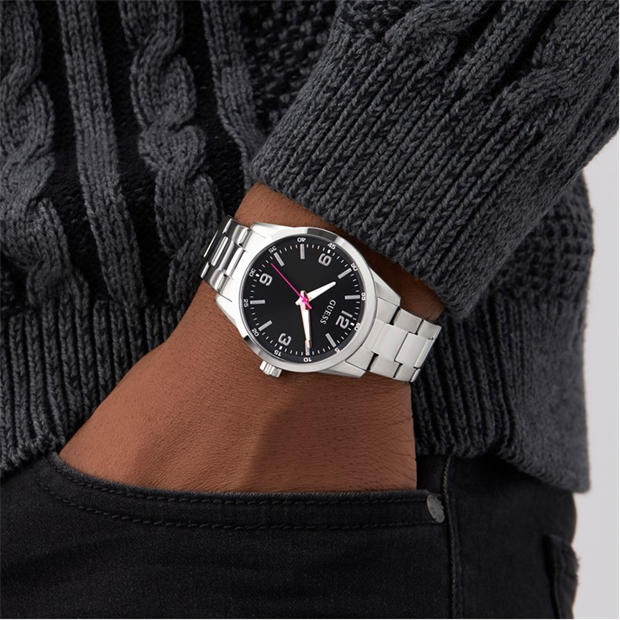 Black/Silver - Guess - Men's Easton Analogue Quartz Watch
