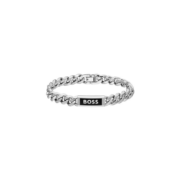 Boss Men's Silver Kassy Stainless Steel Chain Bracelet, Sports Direct