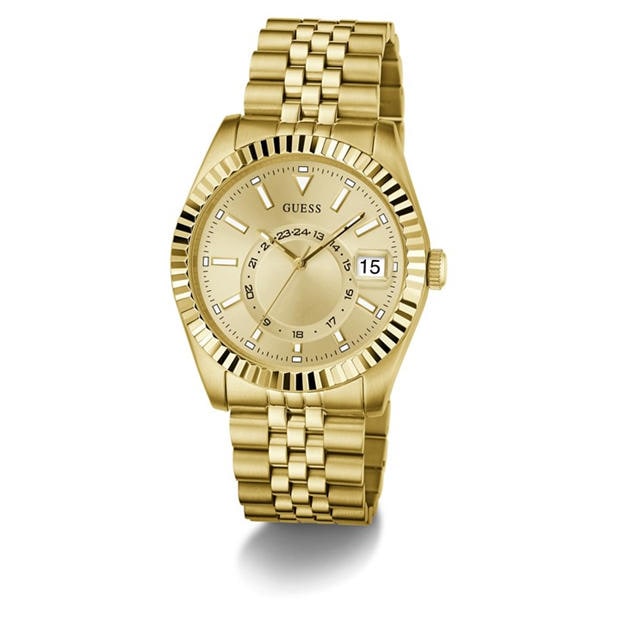 Gold/Metallic - Guess - Men's Jaden Quartz Analogue Watch