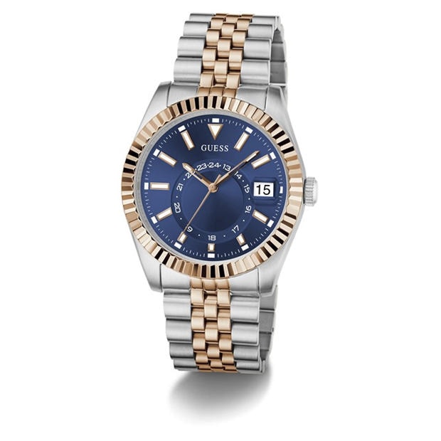 Blue/Silver - Guess - Men's Jaden Quartz Analogue Watch