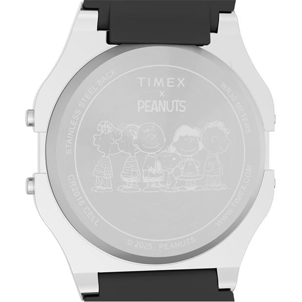 Цифрово/Сребърен - Timex - Men's Peanuts Analogue Quartz Watch