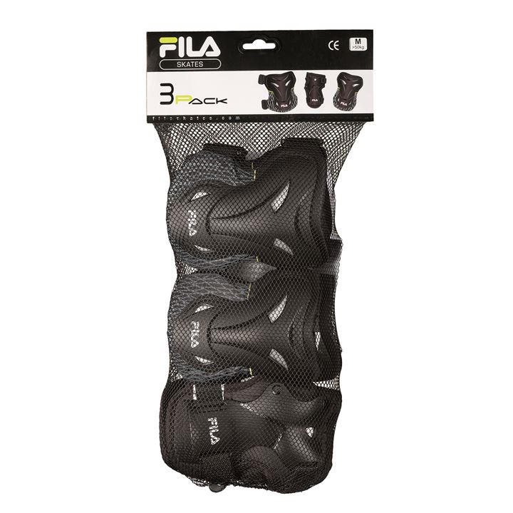Fila Men' Black 3 Pack Skate Pads in Size S, Sports Direct