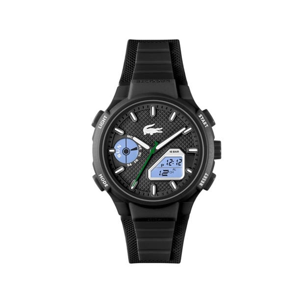 Black - Lacoste - Watches Mens LC33 Silicone Strap Watch