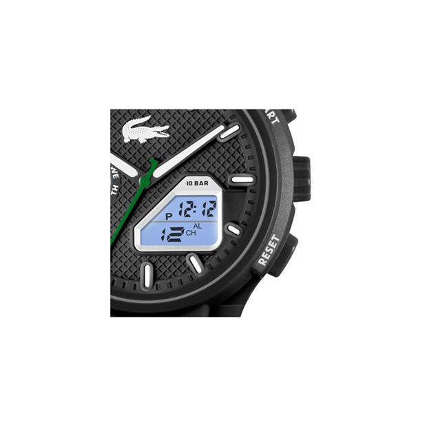 Black - Lacoste - Watches Mens LC33 Silicone Strap Watch