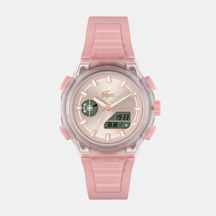 Lacoste Men's Pink Watches Lc33 Silicone Strap Watch, Sports Direct