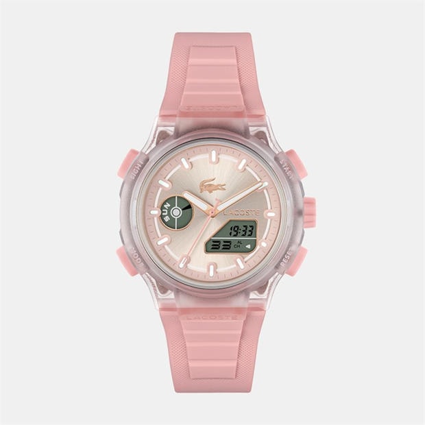 Pink/Gray - Lacoste - Watches Mens LC33 Silicone Strap Watch