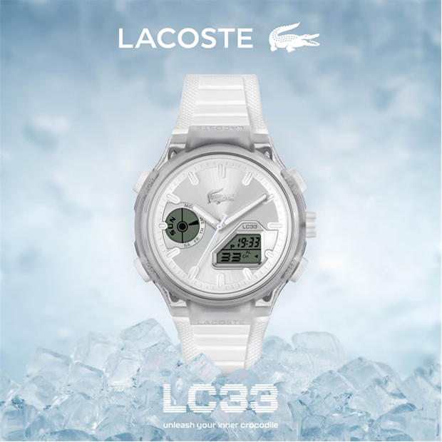 Clear - Lacoste - Watches Mens LC33 Silicone Strap Watch