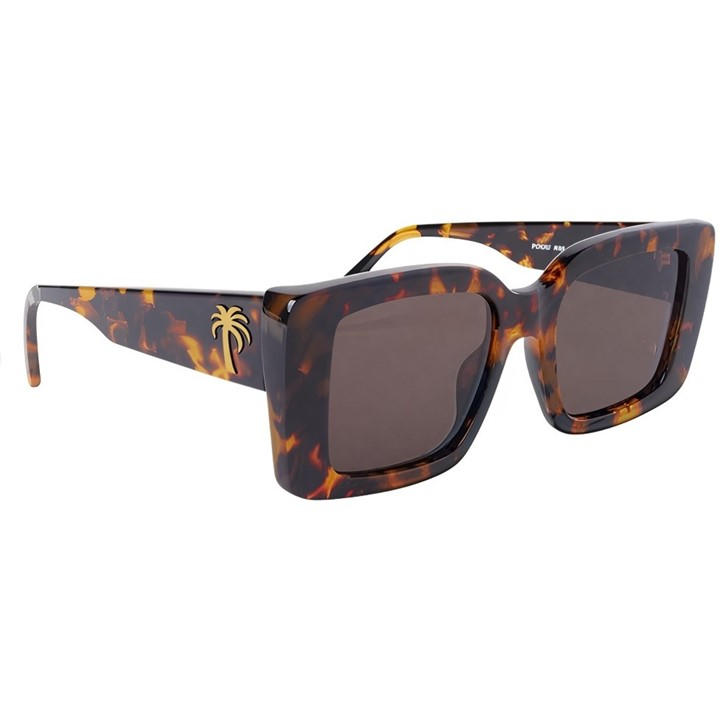 Palm Angels Men's Brown Dorris Rectangle Sunglasses, Sports Direct