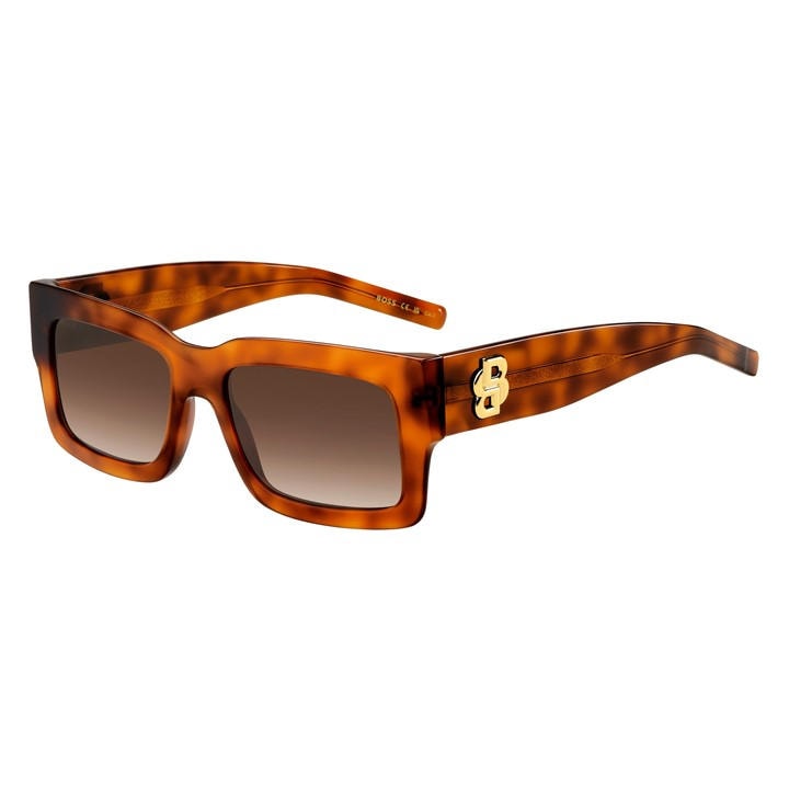 Boss Women's Brown Rectangular Round Sunglasses in Size Ladies, Sports Direct