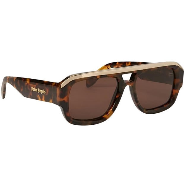 Havana Brown - PALM ANGELS - Men's Stockton Rectangle Sunglasses