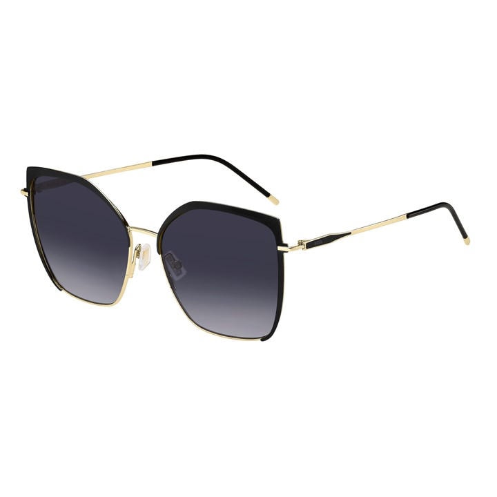 Boss Women's Black Rectangular Round Sunglasses in Size Ladies, Sports Direct