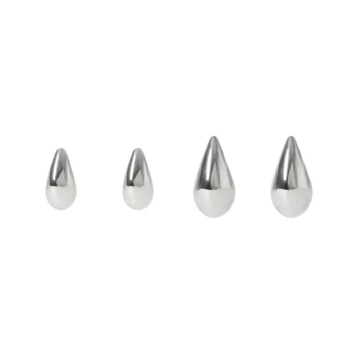 Miso Women's Silver Teardrop  Earrings, Sports Direct