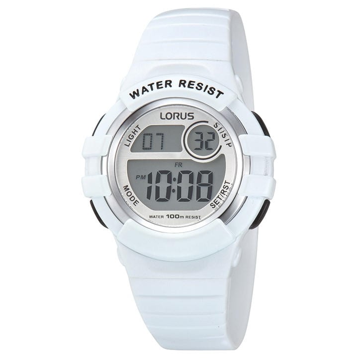 Lorus  White -Function Digital Watch, Sports Direct