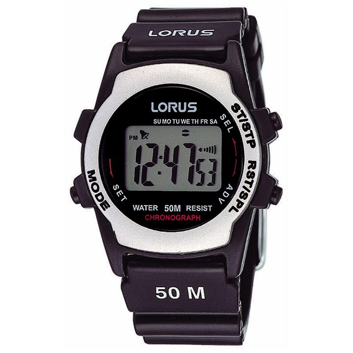 Lorus Unisex Black Digital Multi-Function Watch