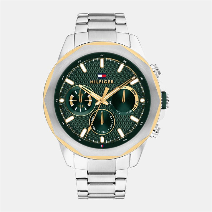 Tommy Hilfiger Men's Silver Watch, Sports Direct