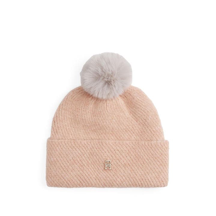 Tommy Hilfiger Women's Pink Winter Beanie Set, Sports Direct