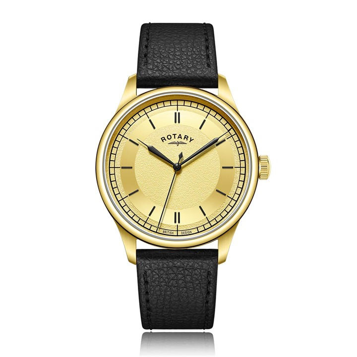 Rotary Men's Gold Traditional Dress Analogue Quartz Watch, Sports Direct