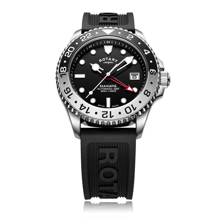 Rotary Men's Silver Seamatic Watch, Sports Direct