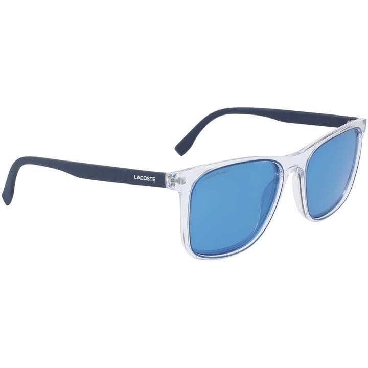 Lacoste Men's Blue Modified Rectangle Sunglasses, Sports Direct