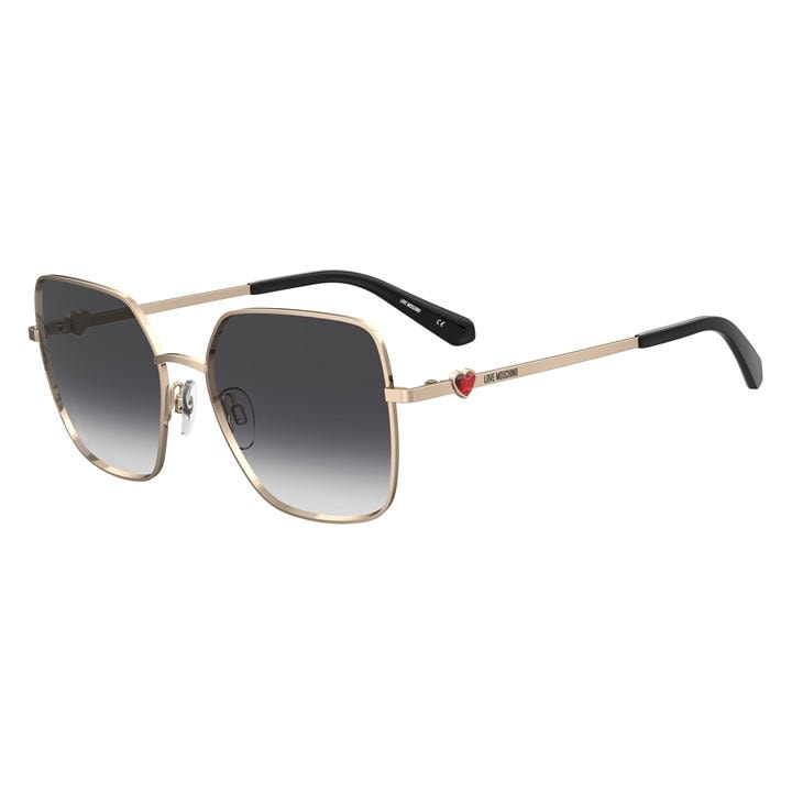 Moschino Women's Gold Rectangular Sunglasses, Sports Direct