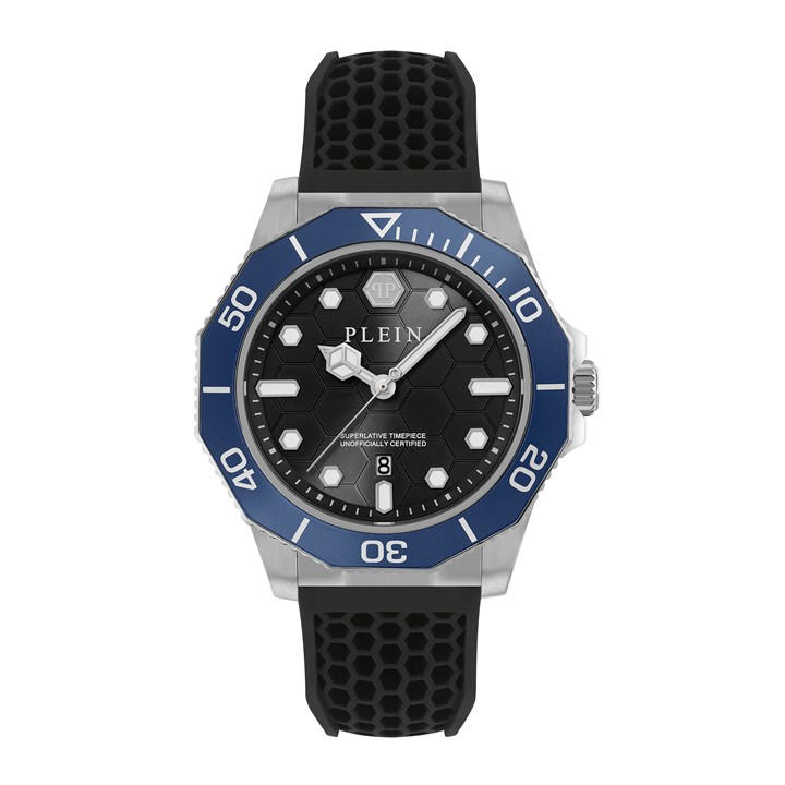 Philipp Plein Men's Black Hypersport Analogue Quartz Watch in Size 42, Sports Direct