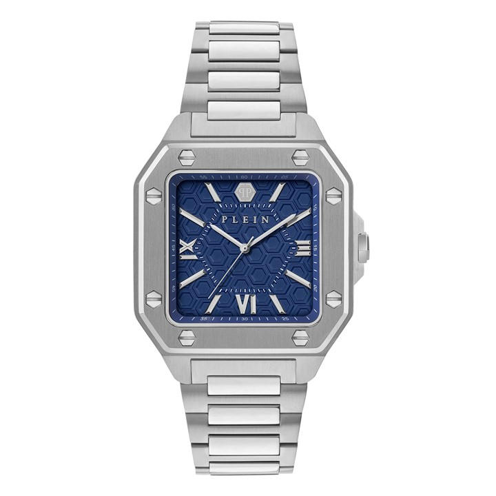 Philipp Plein Men's Blue Rock Couture Analogue Quartz Watch in Size 42, Sports Direct