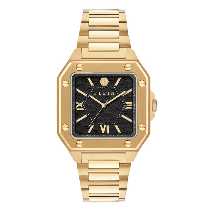 Philipp Plein Men's Black Rock Couture Analogue Quartz Watch in Size 42, Sports Direct
