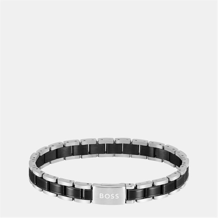 Boss Men's Silver Stainless Steel Magnetic Chain Bracelet, Sports Direct