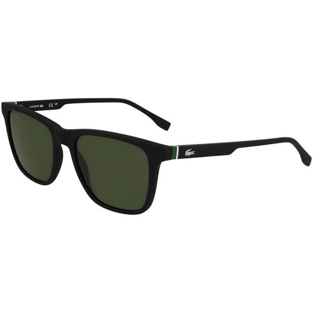 Matte Black - Lacoste - Men's Modified Rectangle Sunglasses