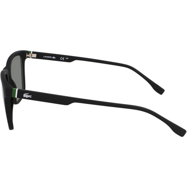 Matte Black - Lacoste - Men's Modified Rectangle Sunglasses