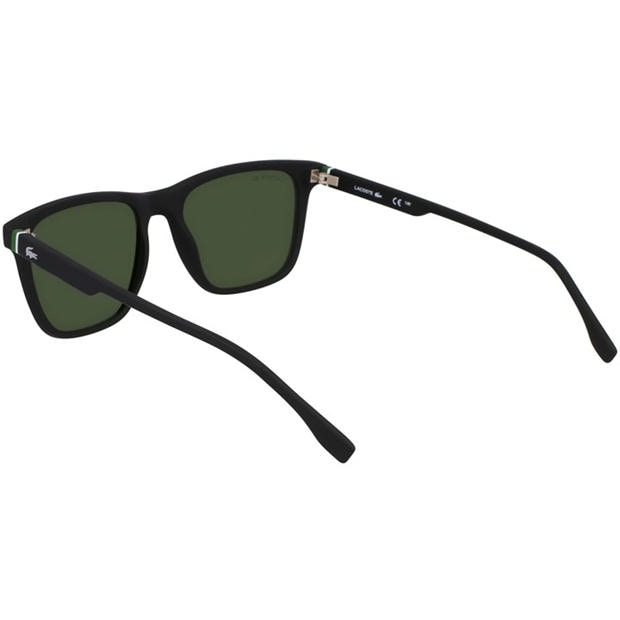 Matte Black - Lacoste - Men's Modified Rectangle Sunglasses