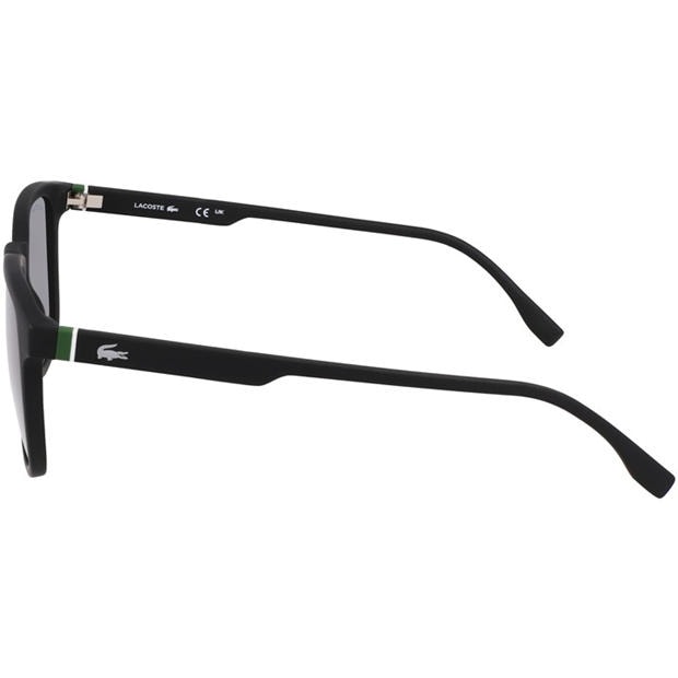 Matte Black - Lacoste - Men's Modified Rectangle Sunglasses