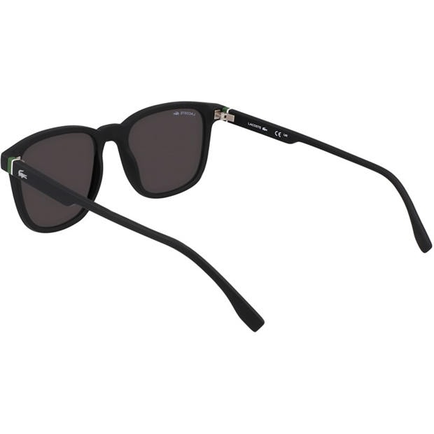 Matte Black - Lacoste - Men's Modified Rectangle Sunglasses