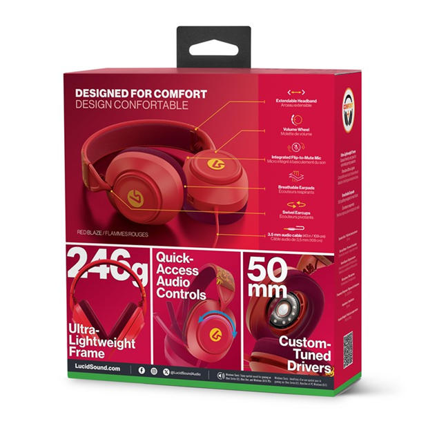 Red - PowerA - LucidSound LS10X Gen 2 Wired Gaming Headset for Xbox Series XS - Red Blaze