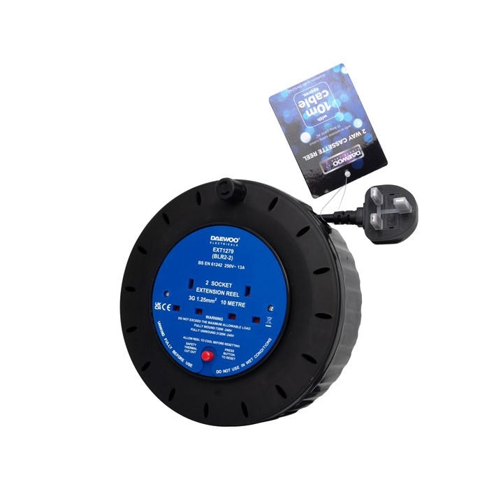 Daewoo Electricals  Black 2 Gang 10M Extension 99, Sports Direct