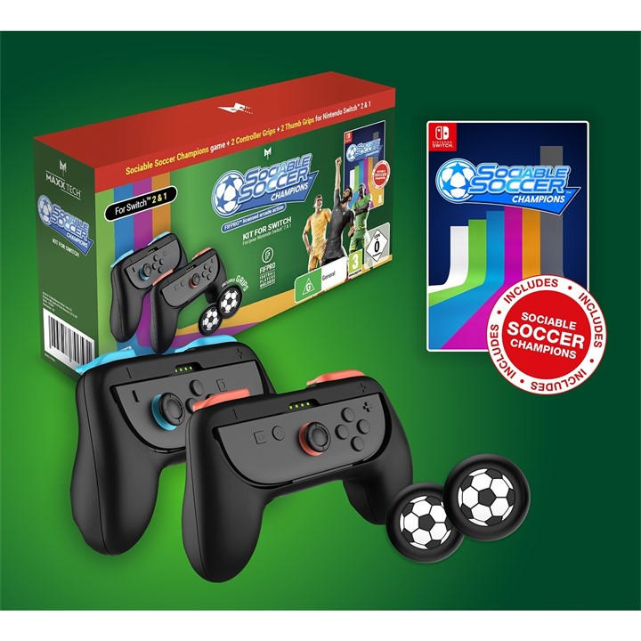 Maxx Tech  None Maxxte Sociable Soccer Game And Champions Kit For Nintendo Switch, Sports Direct