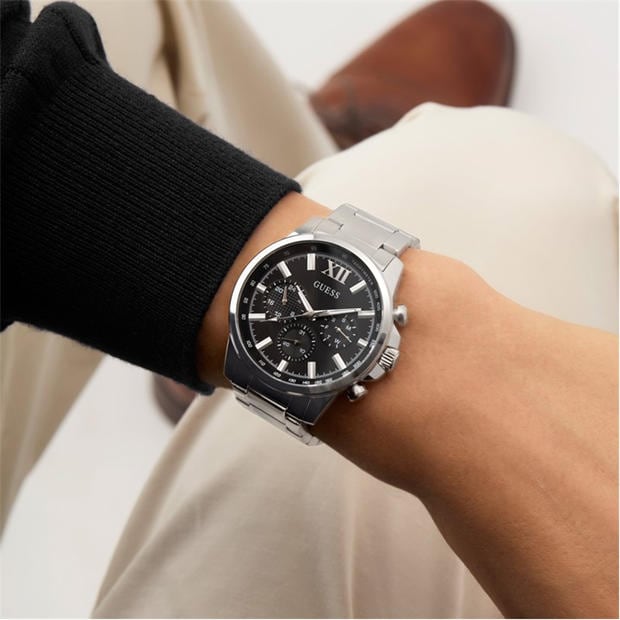 Black/Silver - Guess - Men's Walker Analogue Quartz Watch