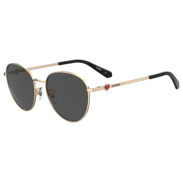 Moschino Women's Gold Round Sunglasses, Sports Direct