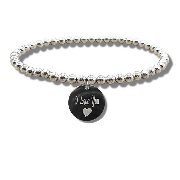 Aye Do Gifts Women's Silver I Love You Disc Bracelet & Heart Symbol 5299-Vn-Np, Sports Direct