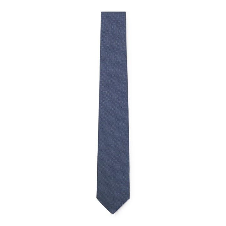 Boss Men's Blue Black Luxury Jacquard Woven Tie, Sports Direct