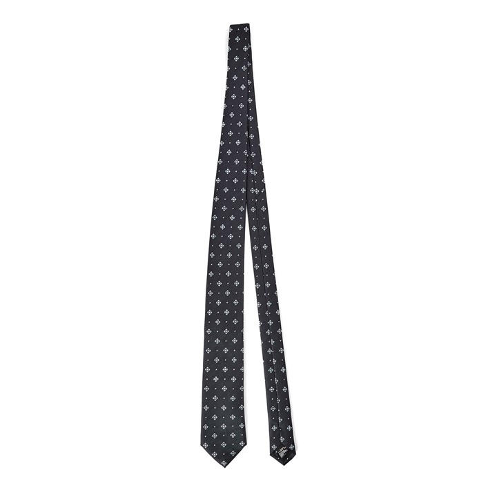Boss Men's Blue Black Luxury Jacquard Woven Tie, Sports Direct